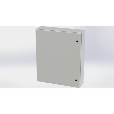 Saginaw Control & Engineering 1/4 Turn Latch Electrical Enclosures, 36 in H, 8 in D, 30 in W, NEMA 3R, 4, 12, 13, Carbon Steel SCE-36EL3008LPLG